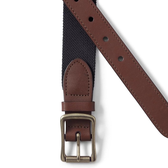 Lands' End Elastic Surcingle Belt Radiant Navy Men's 38 New with Tags - Picture 3 of 8